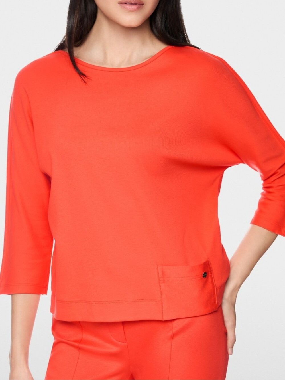 Marc Cain Kimono Type Top Orange Mixed Material Size N4- US 8/10